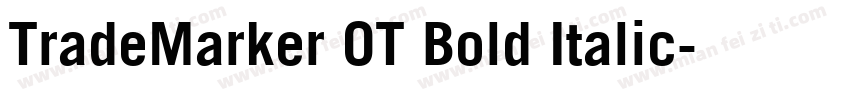TradeMarker OT Bold Italic字体转换